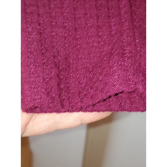 Maurices Women's Button Front Raw Hem Long Sleeved Waffle Weave Top Size L - Picture 8 of 10